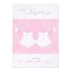 Elegant Twin Baby Girl Baptism Invitation Card