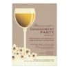 Elegant Wine & Floral Wedding Engagement Party Invitation Card