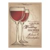 Elegant Wine Themed Couples Wedding Shower Paper Invitation Card