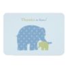 Elephant Thank You Flat Note Cards | Green & Blue Invitation Card
