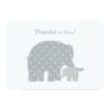 Elephant Thank You Flat Notes | Silver And Gray Paper Invitation Card