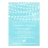 Fairy Lights Turquoise Rehearsal Dinner Invitation Card