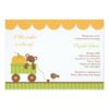 Fall Baby Bear In Wagon Invitation Card