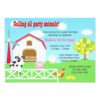 Farm Animals Barnyard Birthday Party Invitation Card