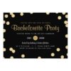 Faux Gold Confetti Bachelorette Party Invitation Card