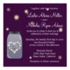 Fireflies In Mason Jar Heart Wedding Invitation Square Invitation Card