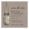 Fireflies & Mason Jar Save The Date Square Paper Invitation Card