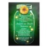 Fireflies & Rustic Mason Jar Whimsical Anniversary Invitation Card
