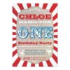 First Birthday Circus Carnival Party Invitation Card