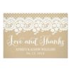Flat Love And Thanks Card | Kraft Brown Invitation Card