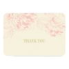 Flat Thank You Cards | Pink Floral Peony Design Invitation Card