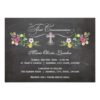 Floral Chalkboard | First Communion Invitation Card