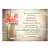 Flowers In Mason Jar Bridal Shower Invitation Card