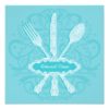 Fork Spoon Knife Rehearsal Dinner Invitation Square Invitation Card