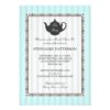French Stripe Chic Bridal Shower Tea Party Invitation Card