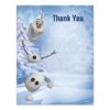 Frozen Olaf Thank You Paper Invitation Card