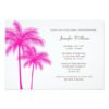 Fuchsia Palm Tree Bridal Shower Invitation Card