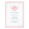 Sweet Pink Teapot Baby Sip And See Tea Party Invitation Card