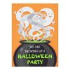 Ghosts & Witches Cauldron Halloween Invitation Card