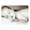 Gilded Welcome Silver | Custom Birth Announcement Invitation Card