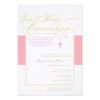 Girl First Communion Invitation - Pink 5 X 7 Invitation Card