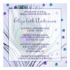 Glam Peacock Feather Purple Bridal Shower Square Paper Invitation Card