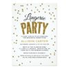 Glitter Look Confetti Lingerie Party Invitation Card