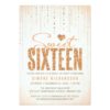 Glitter Look Sweet 16 (Sixteen) Party Invitation Card