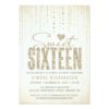 Glitter Look Sweet 16 (Sixteen) Party Invitation Card