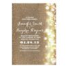 Glitter String Lights Glamours Wedding Invitation Card
