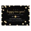 Gold Confetti New Years Eve Party Invitation Card