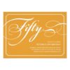 Gold Elegant 50Th Birthday Invitation Card