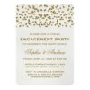 Gold Glitter Look Confetti Engagement Party Invitation Card