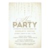 Gold Glitter Look Hens Party Invitation Card