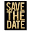 Gold Glitter Typography Save The Date Postcard