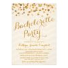 Gold Glittering Confetti Bachelorette Party Invitation Card