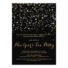 Gold Star Confetti New Year'S Eve Invitation Card