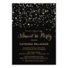 Gold Star Confetti Sweet Sixteen Party Invitation Card
