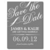 Gray And Pink Vintage Script Save The Date Postcard