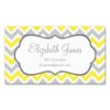 Gray And Yellow Colorful Chevron Stripes Double-Sided Standard Business Cards (Pack Of 100)
