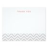 Gray Simple Chevron Thank You Note Cards Invitation Card