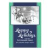 Green And Blue Dotted Lines Custom Holiday Cards Invitation Card