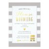 Grey Stripes - Gold House Warming Party Invitation Card