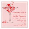 Heart Champagne Bachelorette Party Invitation Square Invitation Card