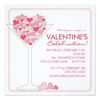 Hearts Martini Valentines Day Party Invitation Square Invitation Card