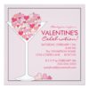 Hearts Martini Valentines Day Party Invitation Square Invitation Card