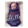 Hello Baby Boy Modern Birth Announcement Photocard Invitation Card