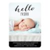 Hello Baby Modern Birth Announcement Photocard Invitation Card
