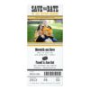 Hockey Ticket Wedding Save The Date Invitation Card