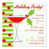 Holiday Party Holly Cocktail Invitation Square Invitation Card
